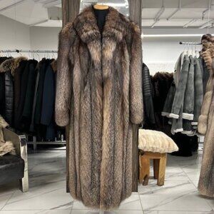 CRYSTAL FOX -Long - SUPER quality - worn twice - paid 12k NOW $3795 - SIZE L